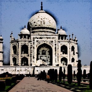 Anwendungsbeispiel für das Filter Cartoon